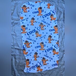 VINTAGE RETRO Garfield Cool Cat Twin Sized Fitted Sheet Good Condition But well